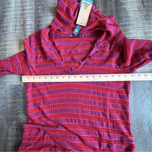 Prana Tunic NWT Women’s Small Maroon and Purple‎ Stripe Beach vacation - Picture 6 of 13